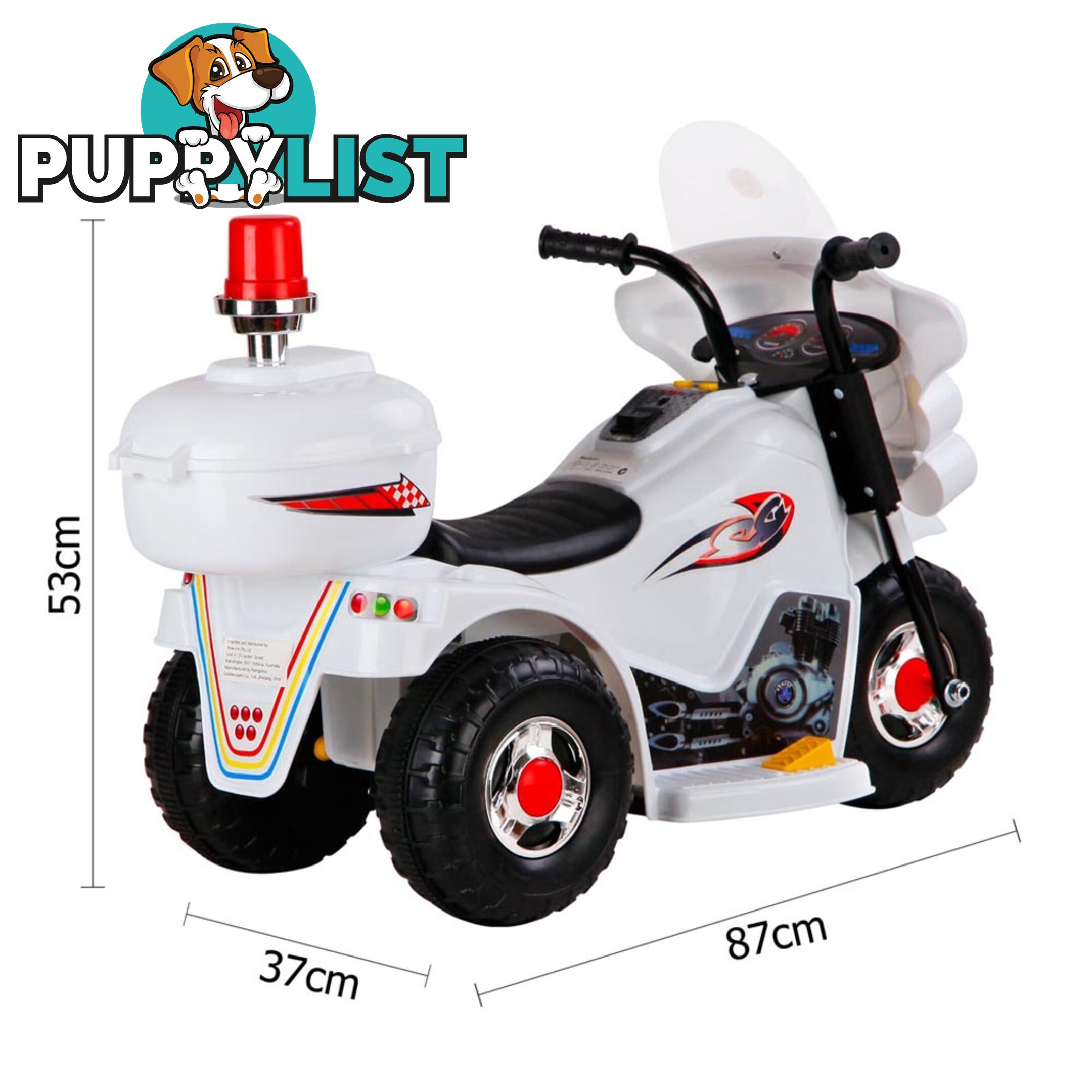 Kids Ride on Motorbike White