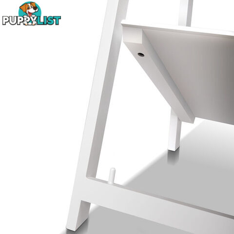 Wooden Ladder Display Storage Shelf White