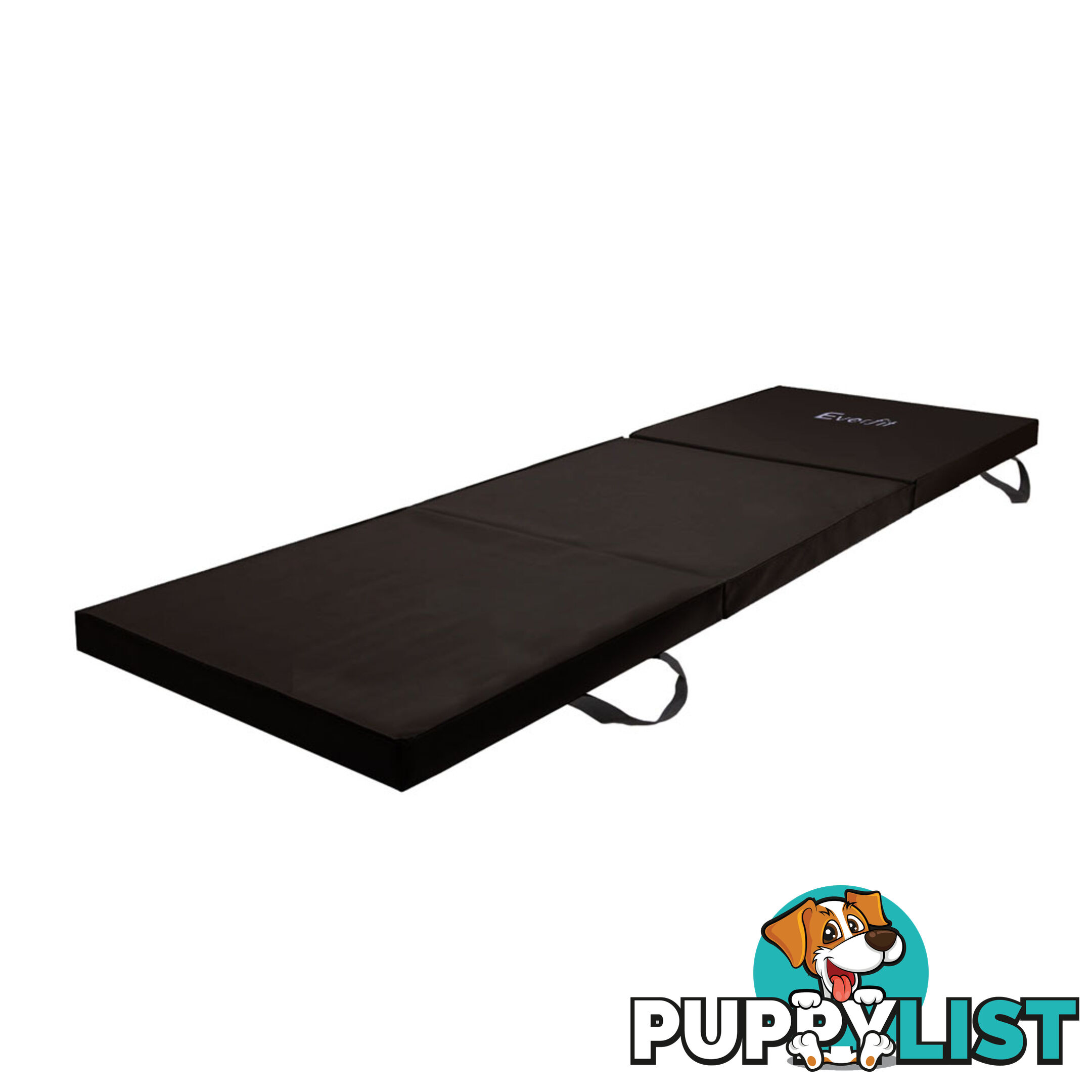 Trifold Exercise Mat Floor Black