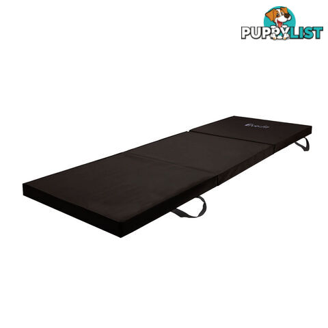 Trifold Exercise Mat Floor Black