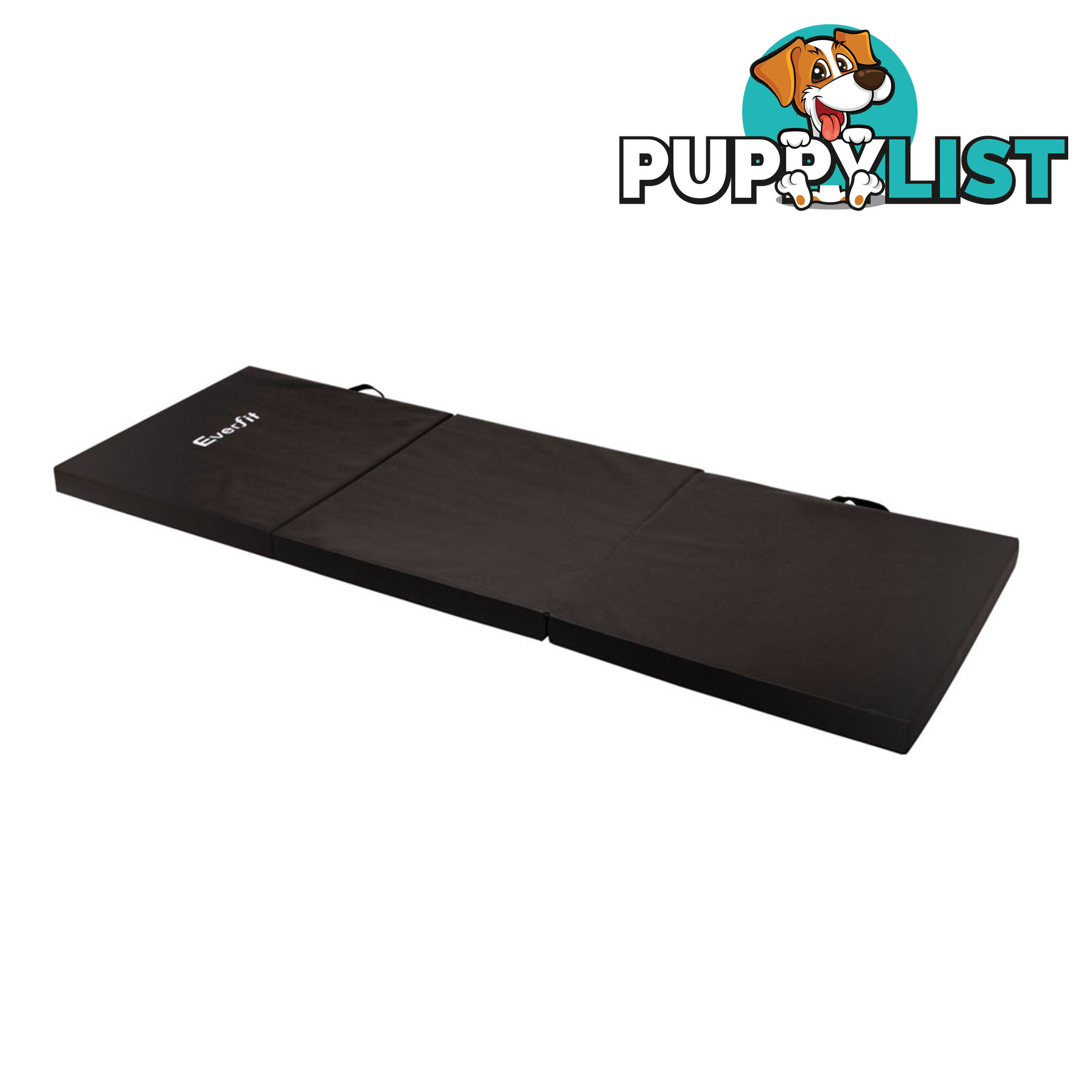 Trifold Exercise Mat Floor Black