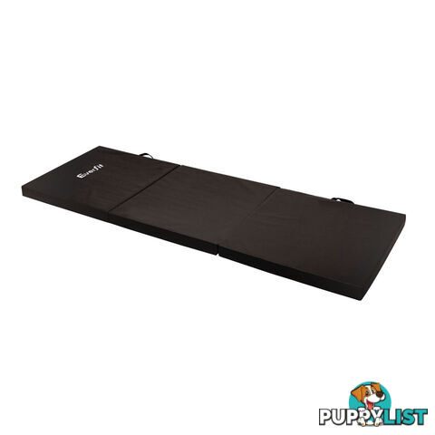 Trifold Exercise Mat Floor Black