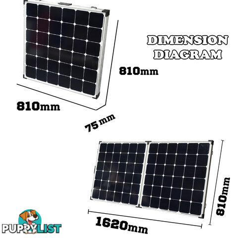 12V 250W Folding Solar Panel Kit Caravan Boat Camping Power Mono Charging Home