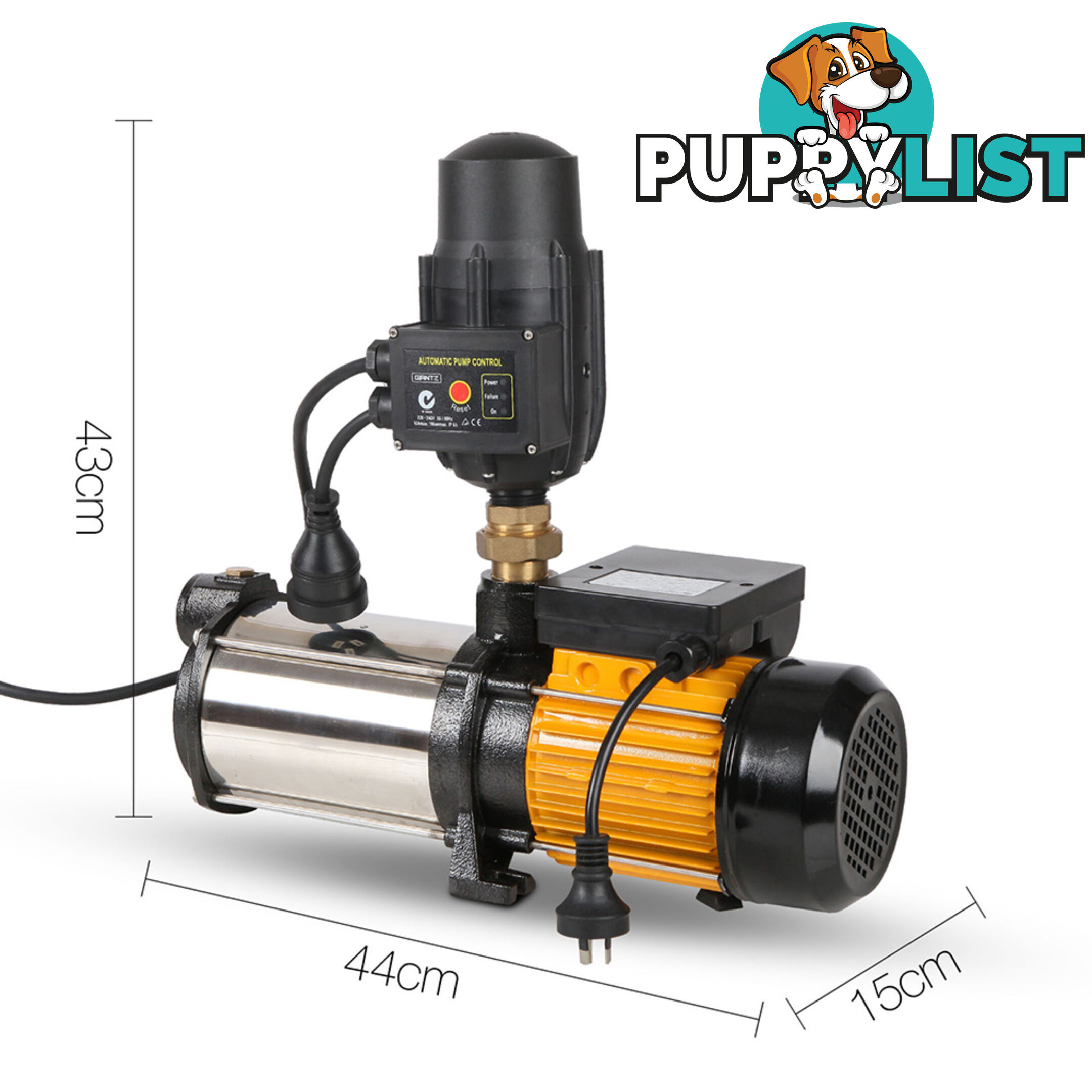 Weatherproof  2500W  9000L/H Flow Rate Pressure Pump