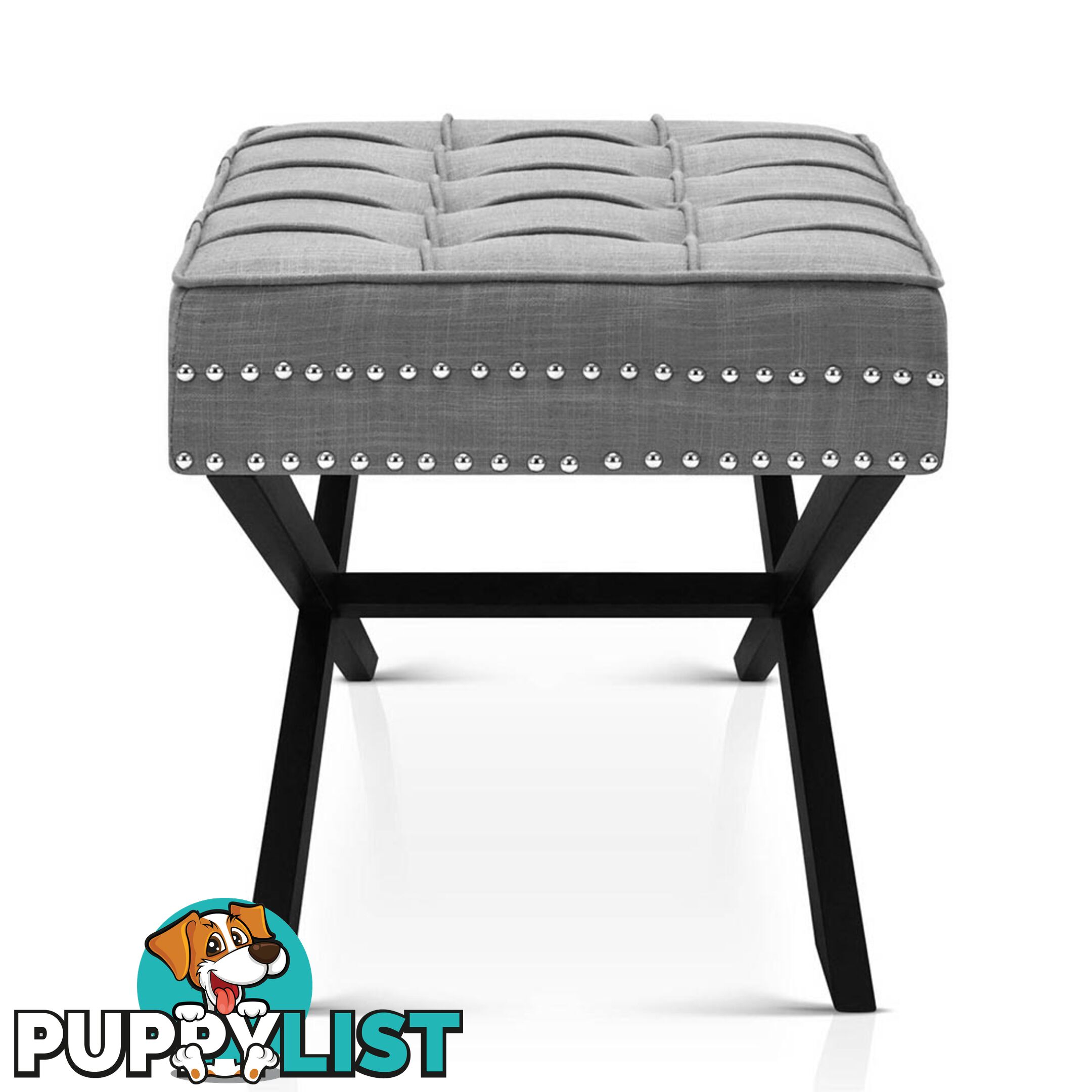 Seat Footstool Bench Stool - Grey