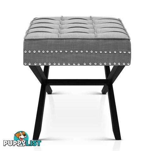 Seat Footstool Bench Stool - Grey