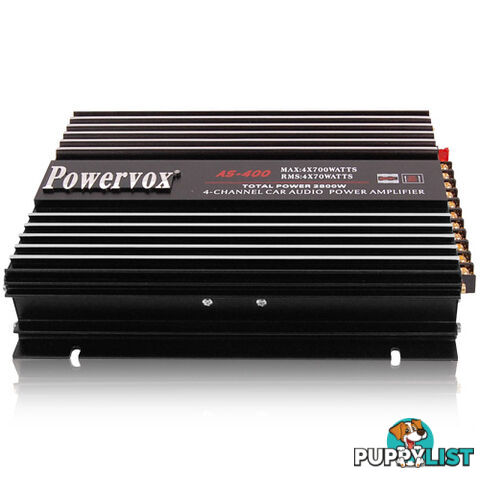 New PowerVox 2800 Watt 4 Channel Car Amplifier Black