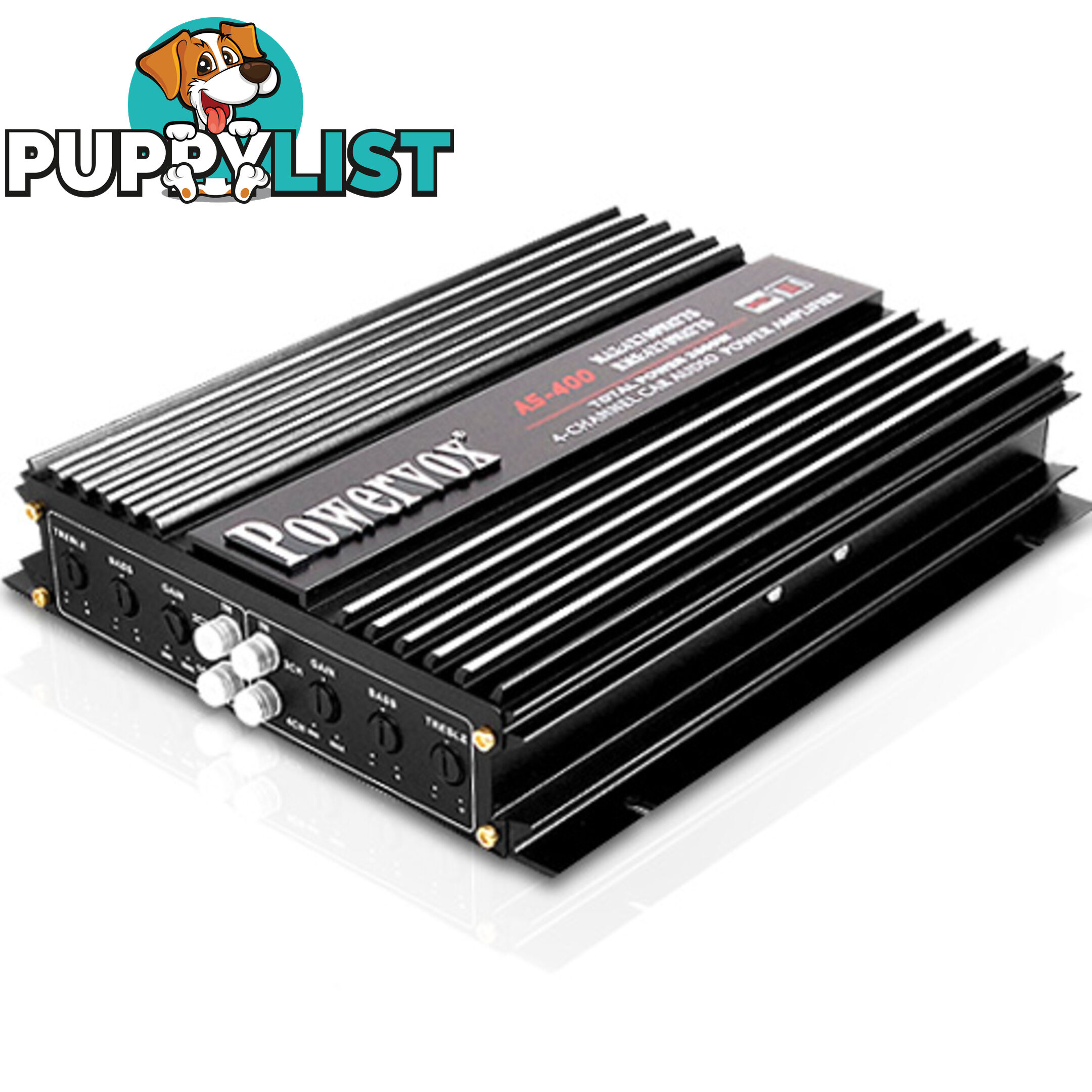 New PowerVox 2800 Watt 4 Channel Car Amplifier Black