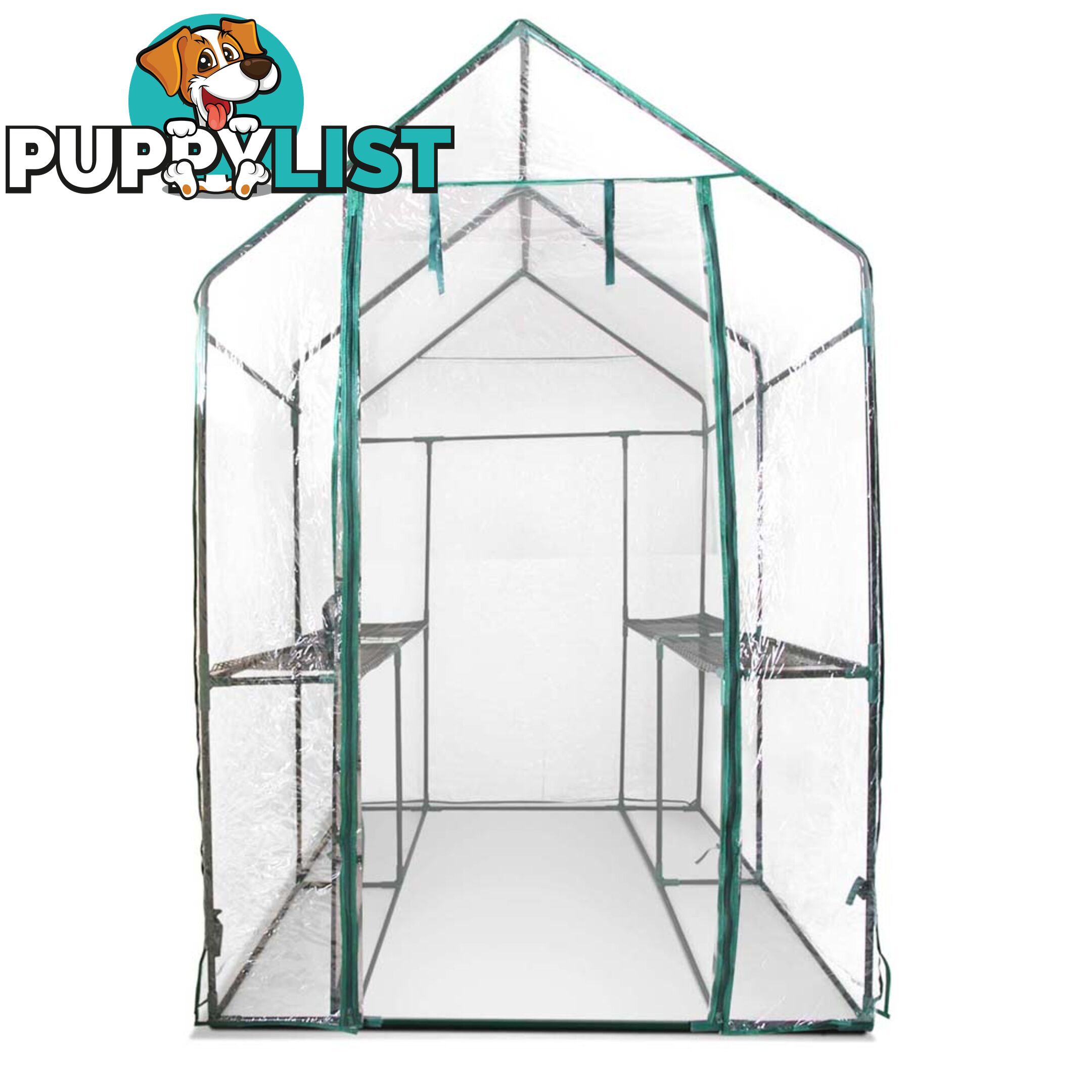 Greenhouse with Transparent PVC Cover - 1.9M x 1.2M