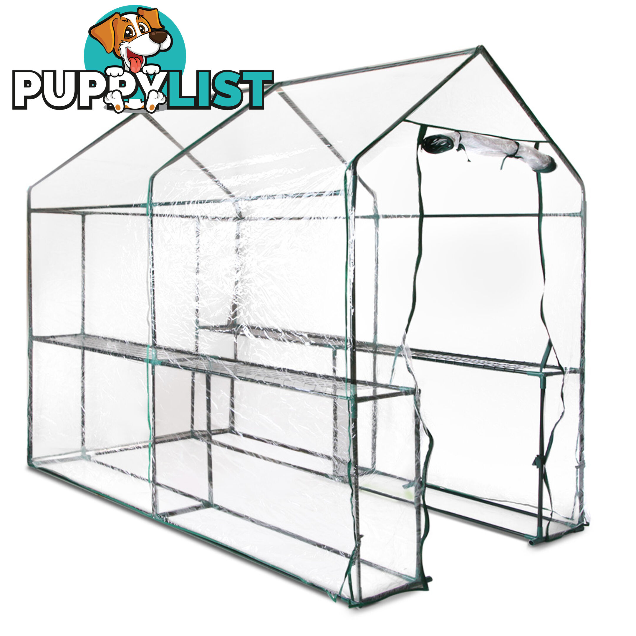 Greenhouse with Transparent PVC Cover - 1.9M x 1.2M