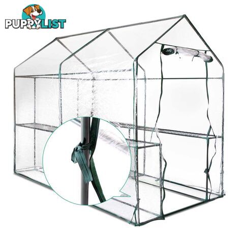 Greenhouse with Transparent PVC Cover - 1.9M x 1.2M