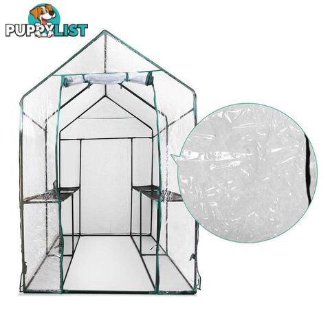 Greenhouse with Transparent PVC Cover - 1.9M x 1.2M