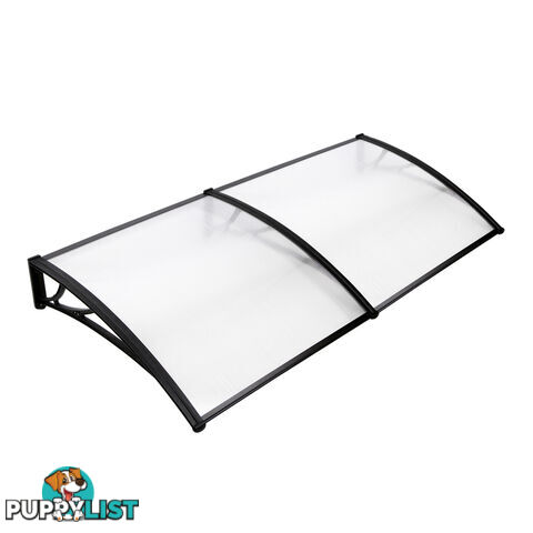 DIY Window Door Awning Cover Transparent 100 x 200cm