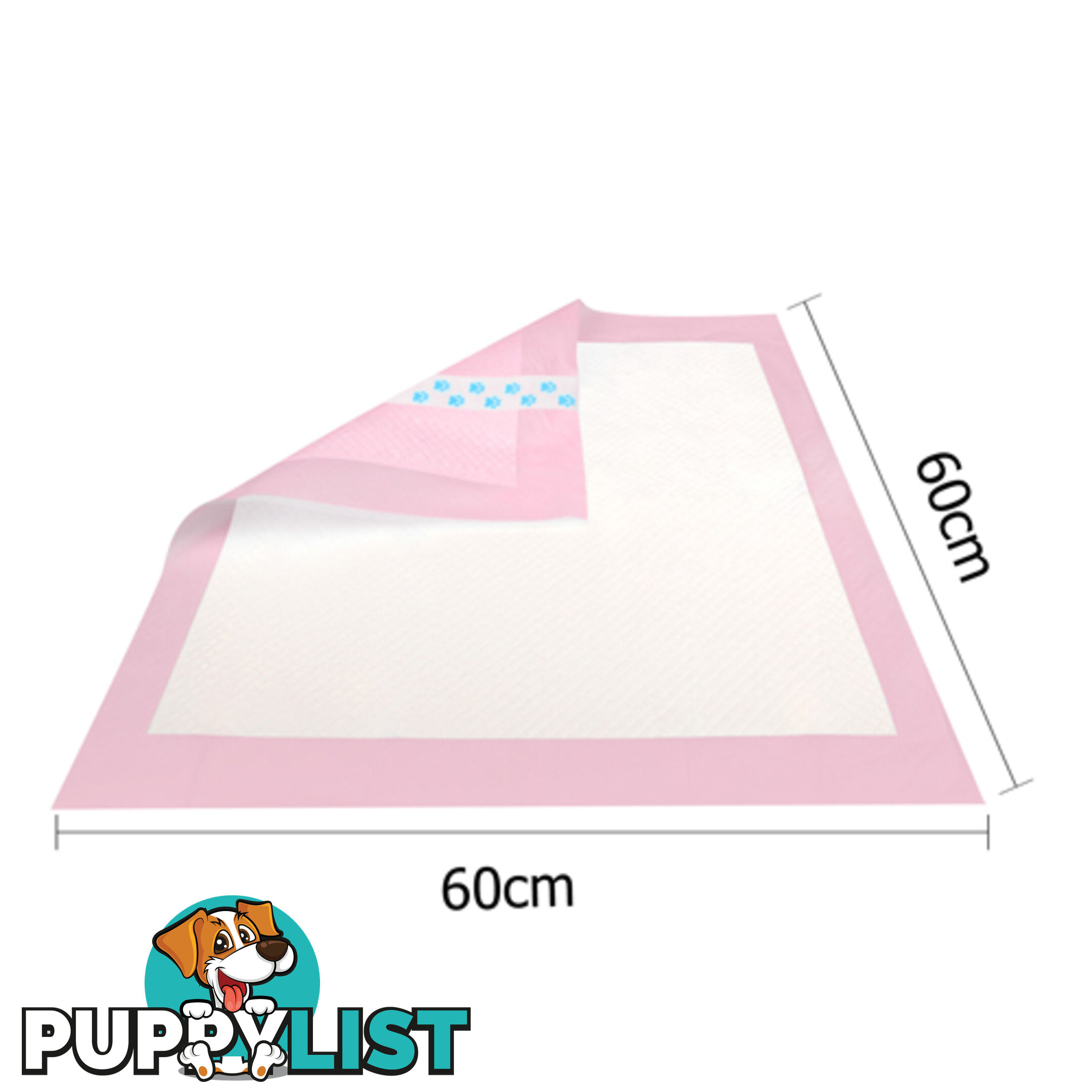 50 Puppy Pet Dog Toilet Training Pads Pink