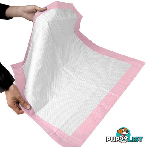 50 Puppy Pet Dog Toilet Training Pads Pink