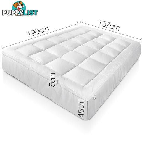 Duck Feather & Down Pillowtop Matress Topper - Double