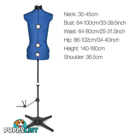 Adjustable Dressmaking Mannequin SZ8-14 - Blue