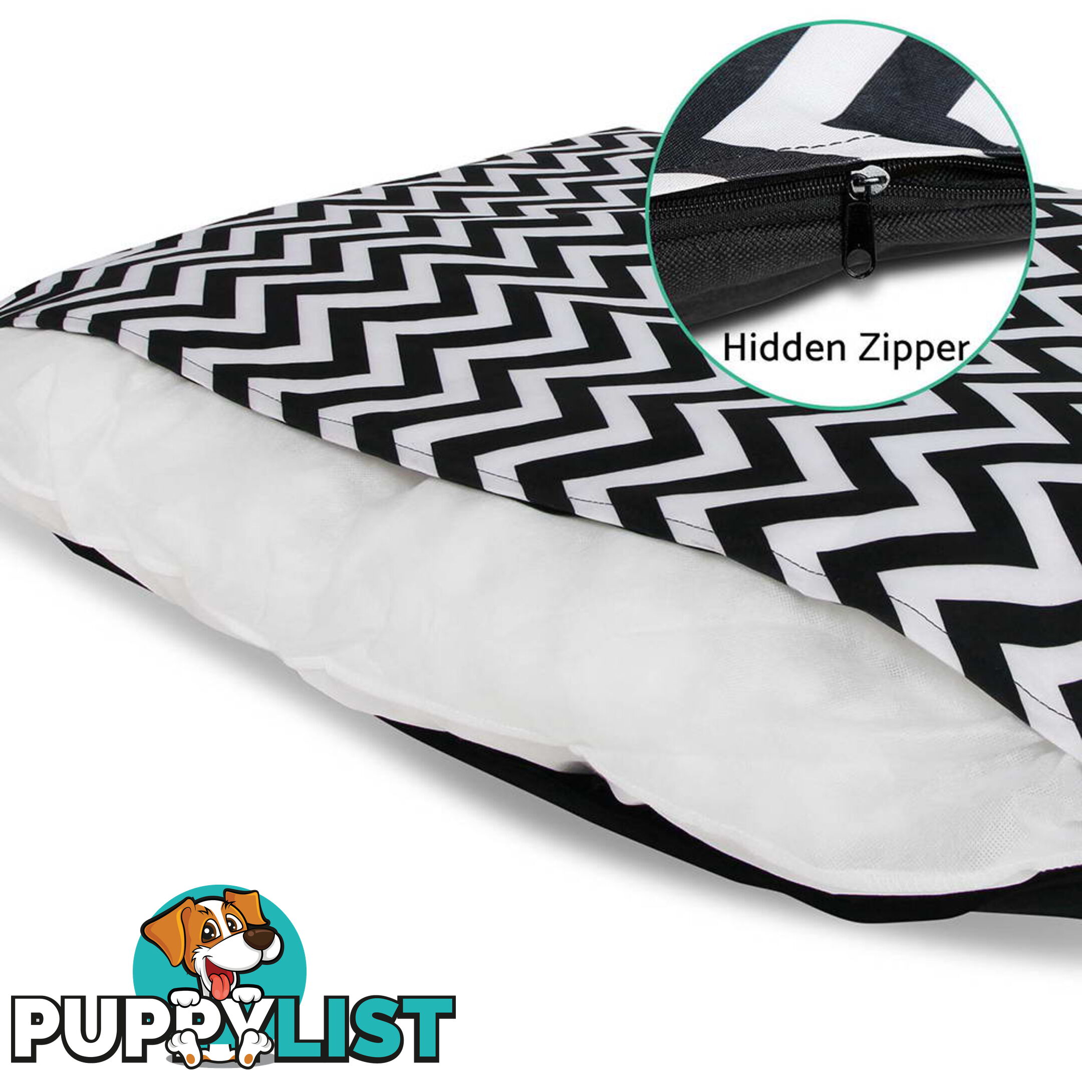 Washable Wavy Stripe Heavy Duty Pet Bed - XXLarge