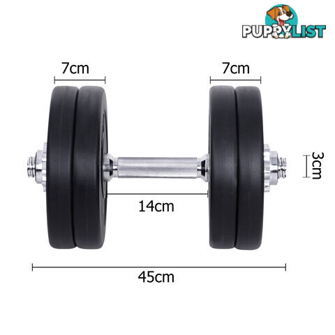 25kg Fitness Gym Exercise Dumbbell Set