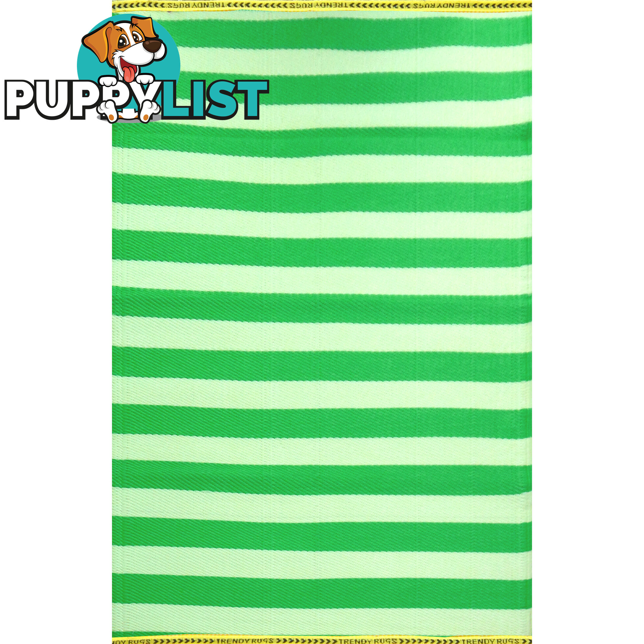 STRIPES Rug Green & Cream 150x240cm