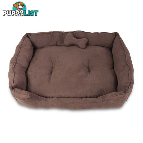 Faux Suede Washable Dog Bed - Large