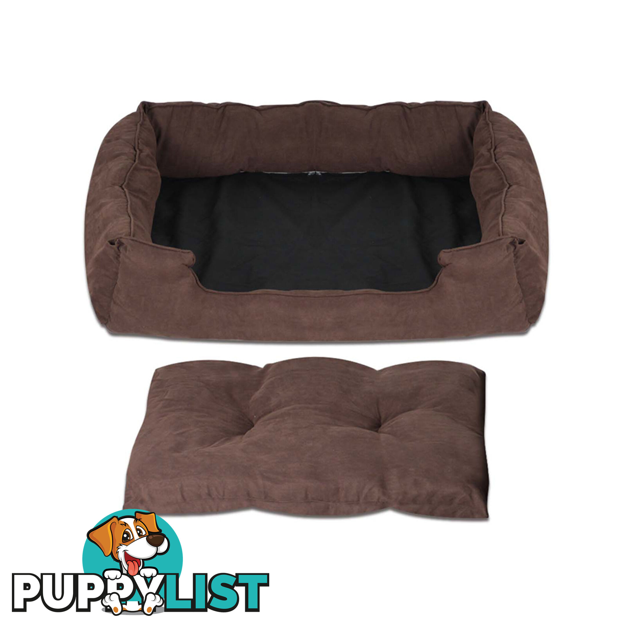 Faux Suede Washable Dog Bed - Large