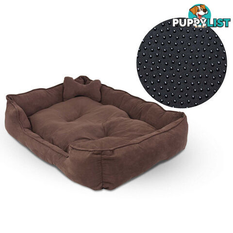 Faux Suede Washable Dog Bed - Large