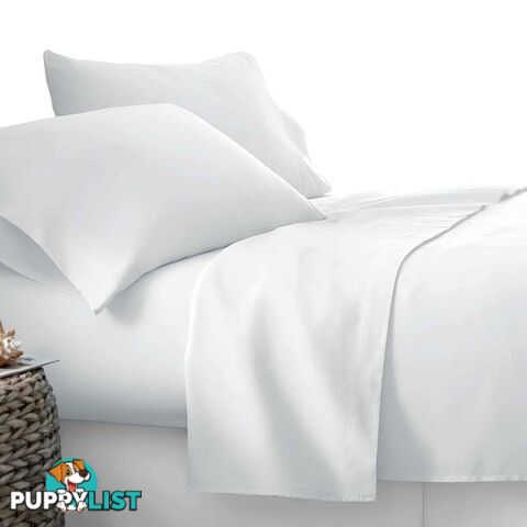 4 Piece Microfibre Sheet Set Queen _ÑÐ White