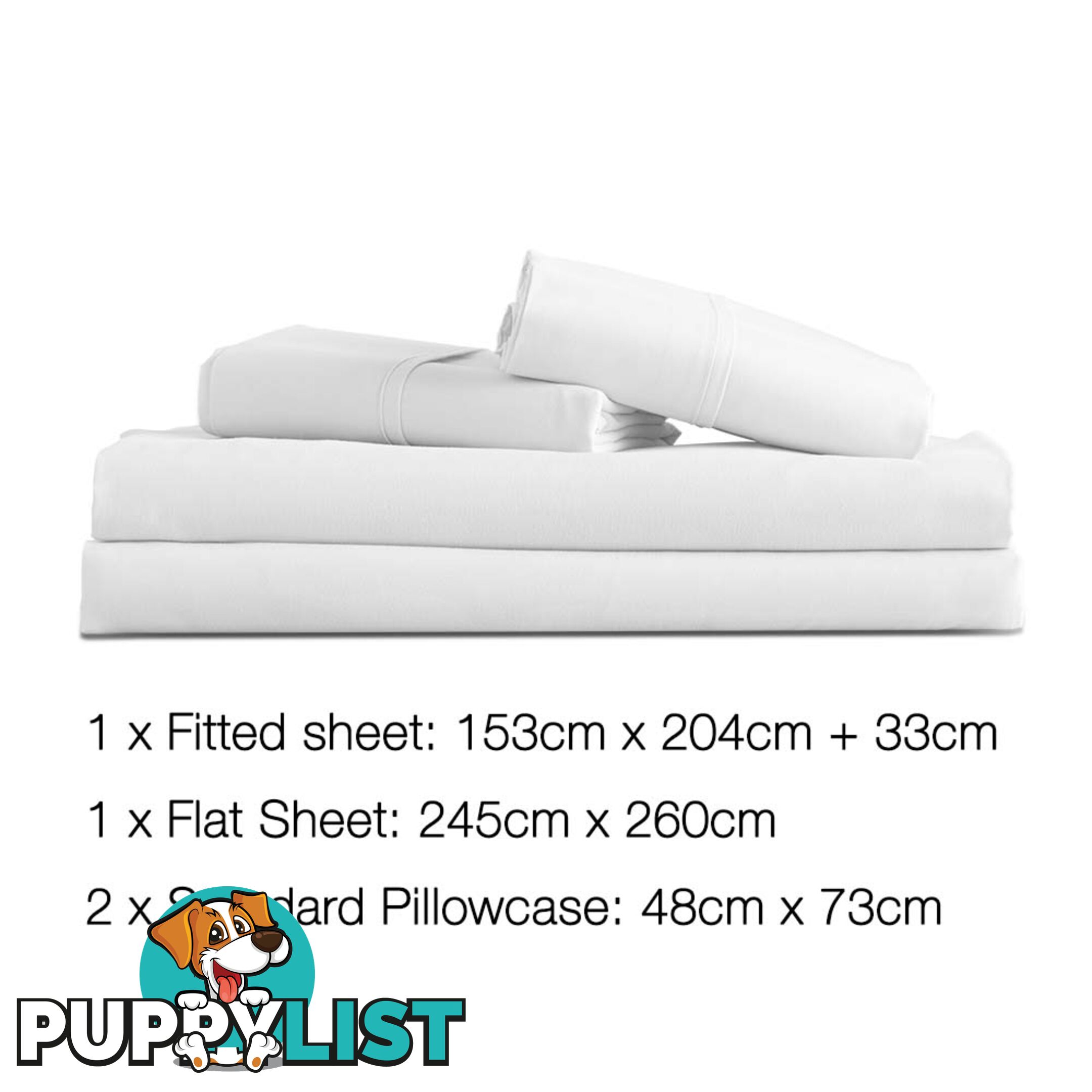 4 Piece Microfibre Sheet Set Queen _ÑÐ White