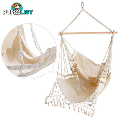 Creamy White Hanging Hammock Chair