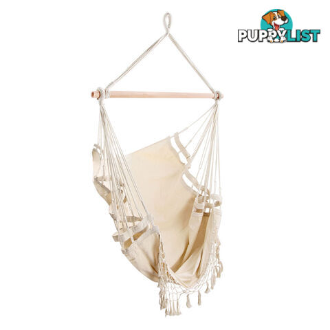 Creamy White Hanging Hammock Chair