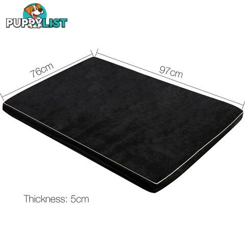 Pet Dog Anti Skid Sleep Memory Foam Mattress Bed Medium Black