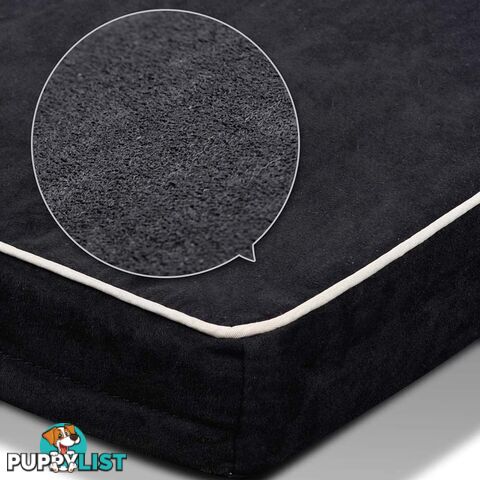 Pet Dog Anti Skid Sleep Memory Foam Mattress Bed Medium Black