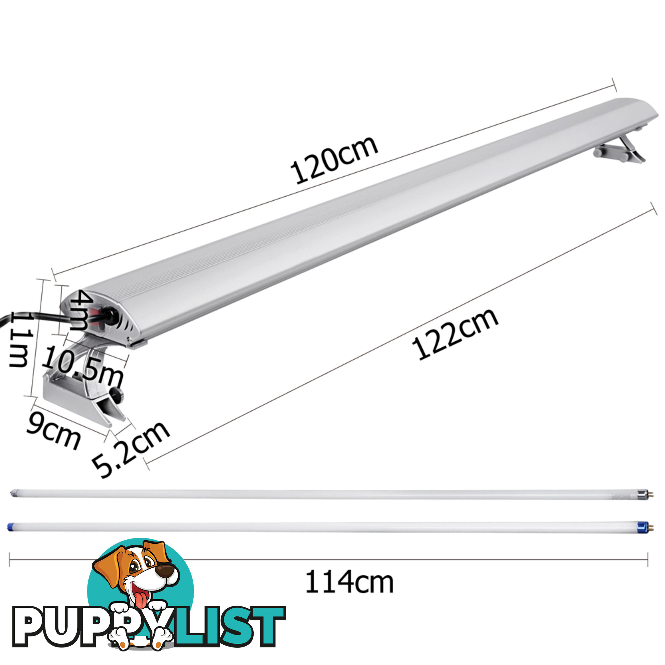 Fish Aquarium Tank T5 HO Fluoscent Light Tube Blue White 120cm