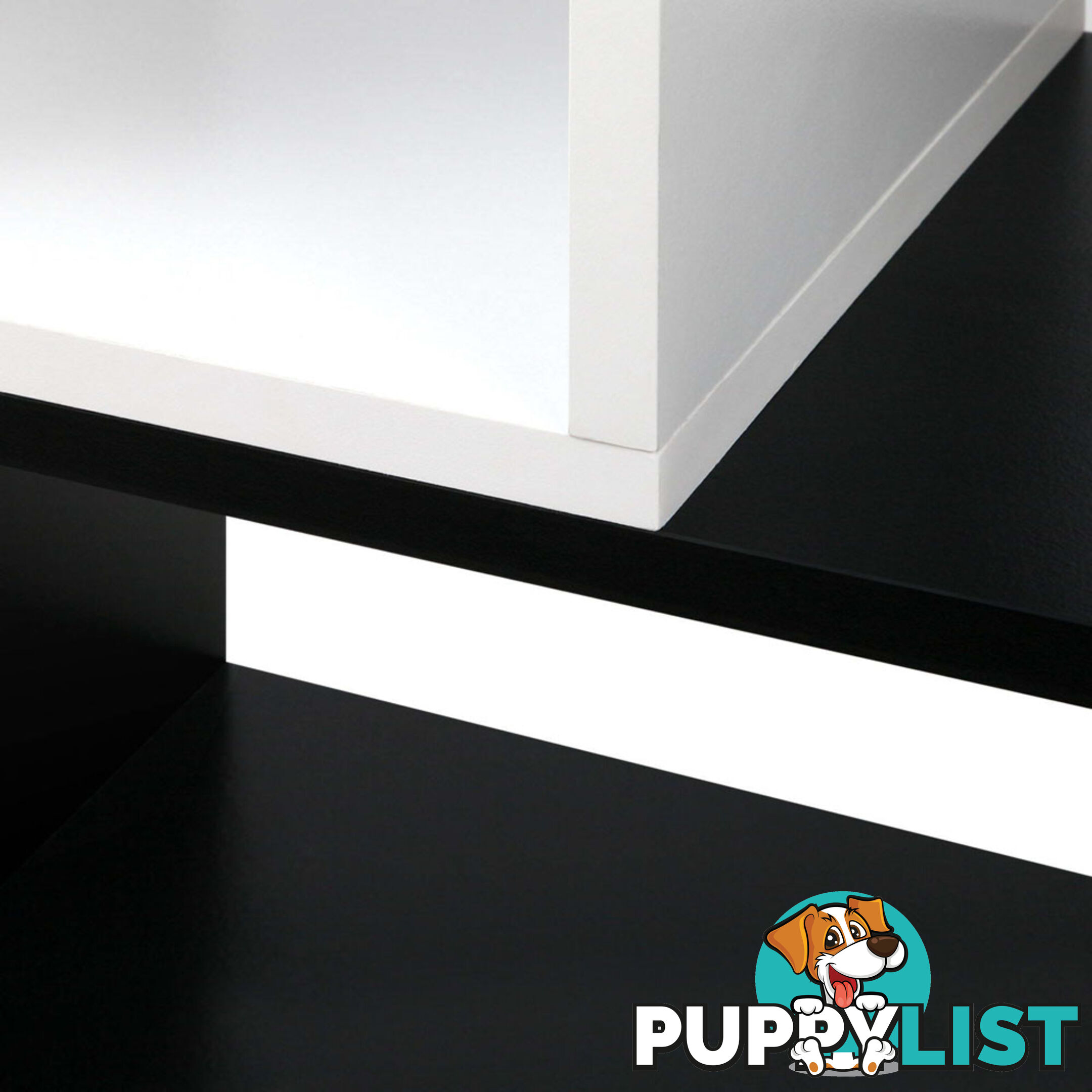 DIY L Shaped Display Shelf - Black