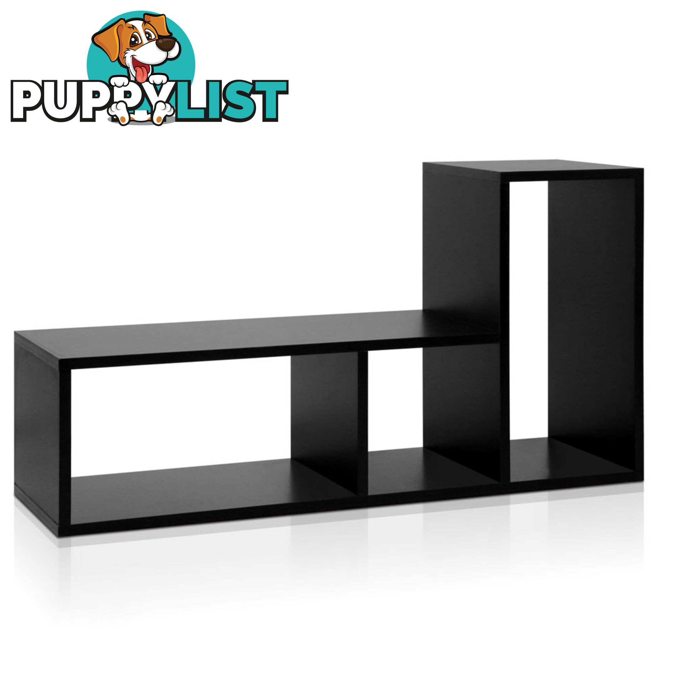 DIY L Shaped Display Shelf - Black