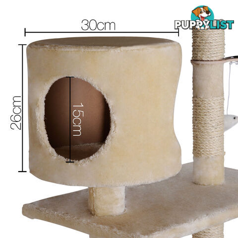 Cat Scratching Poles Post Furniture Tree 170cm Beige