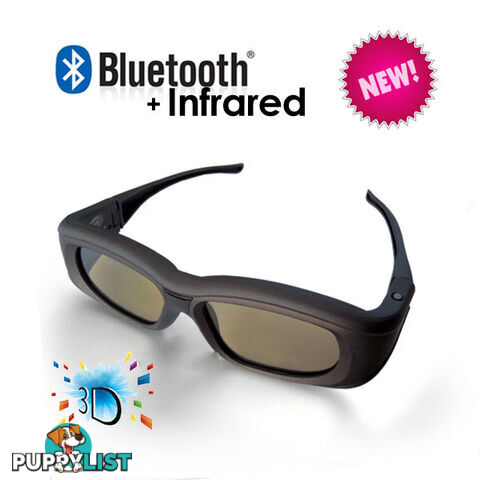 3D Active Glasses with Bluetooth & Infra-Red Technology