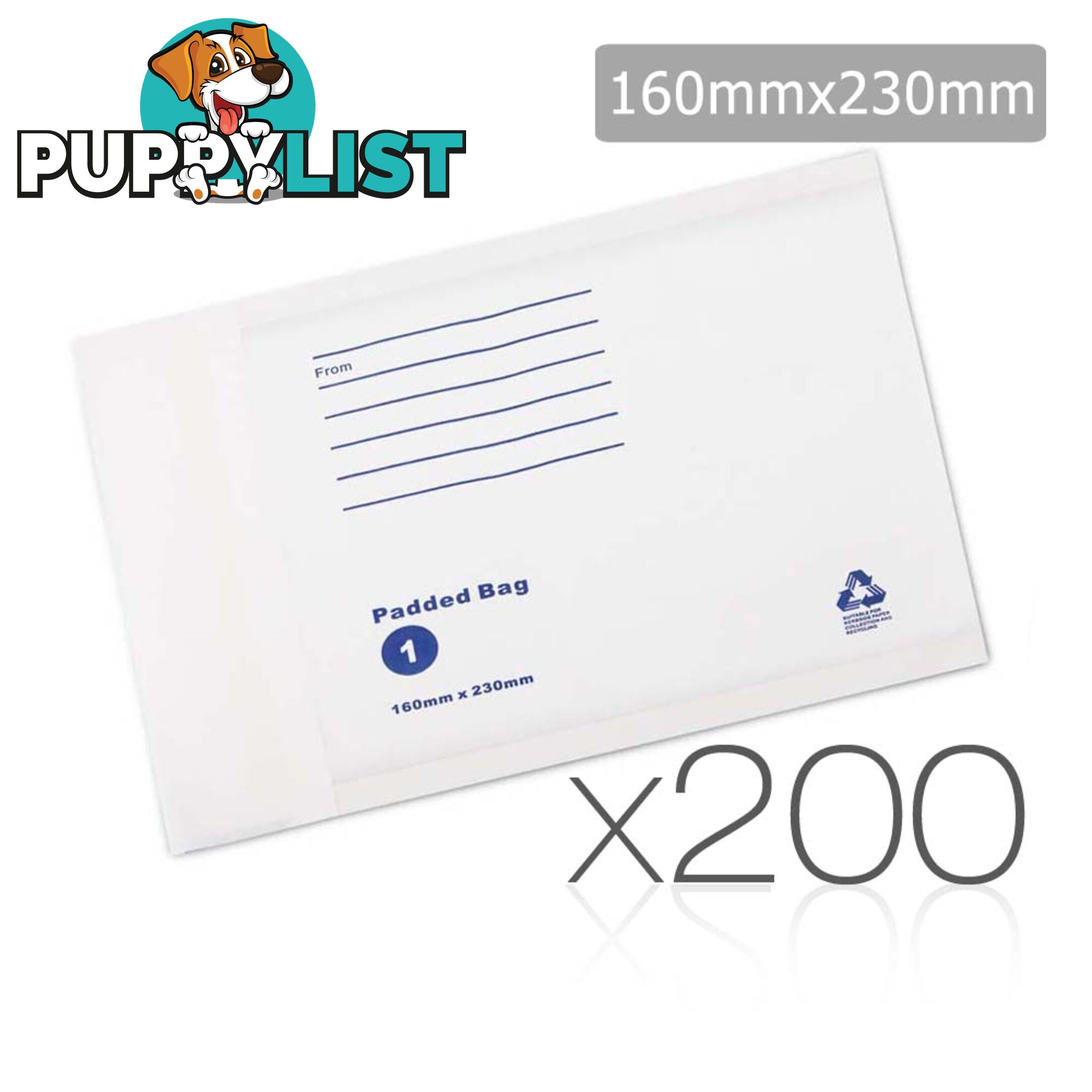 Bubble Padded Mail Envelopes 200pcs 160mm x 230mm