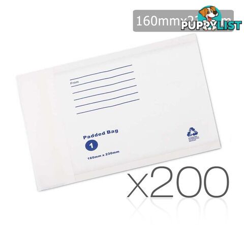 Bubble Padded Mail Envelopes 200pcs 160mm x 230mm