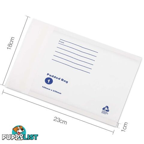 Bubble Padded Mail Envelopes 200pcs 160mm x 230mm