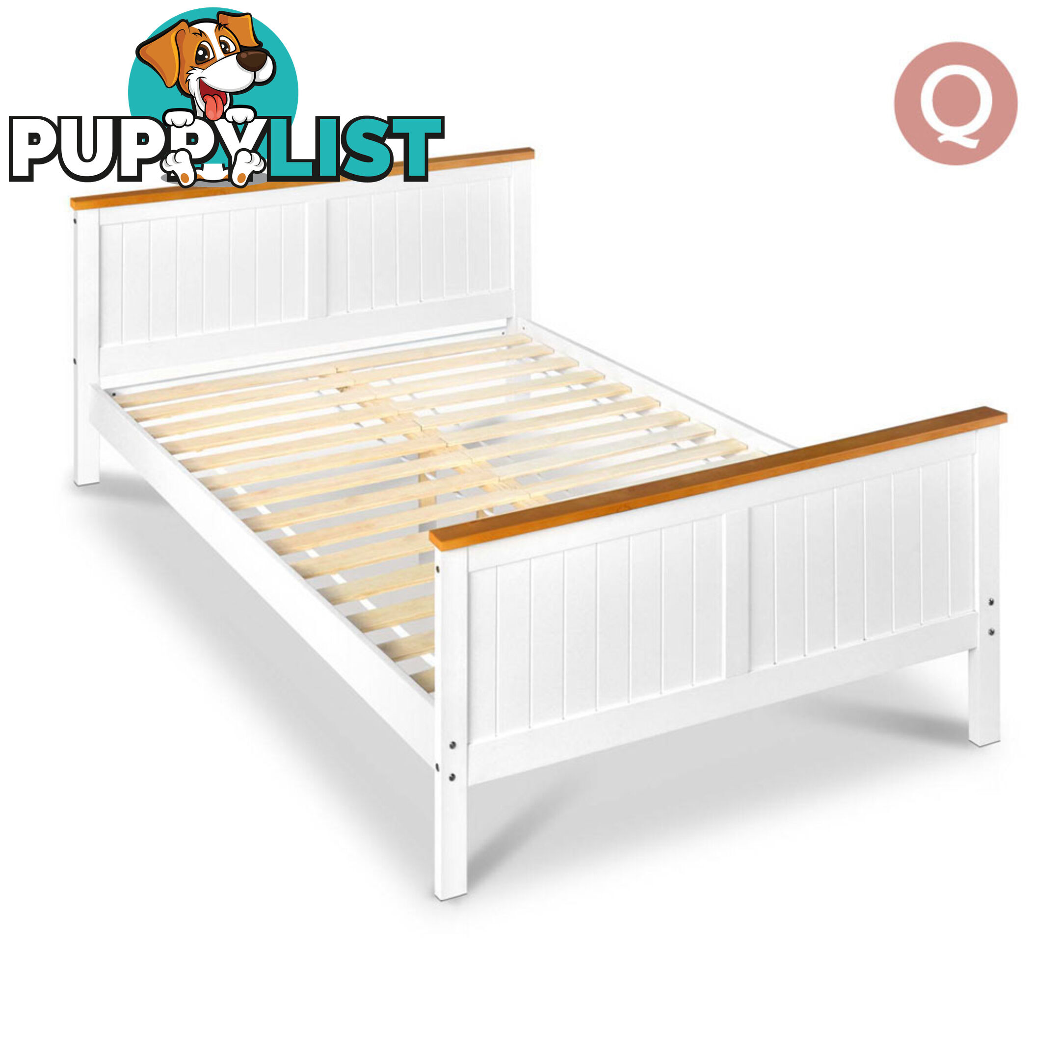 Pine Wood Queen Bed Frame