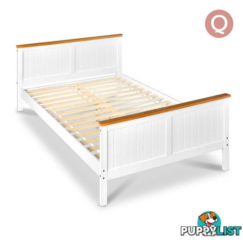 Pine Wood Queen Bed Frame