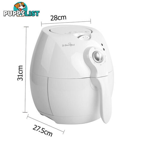 5 Star Chef Oil-Less Air Fryer 2.2L - White