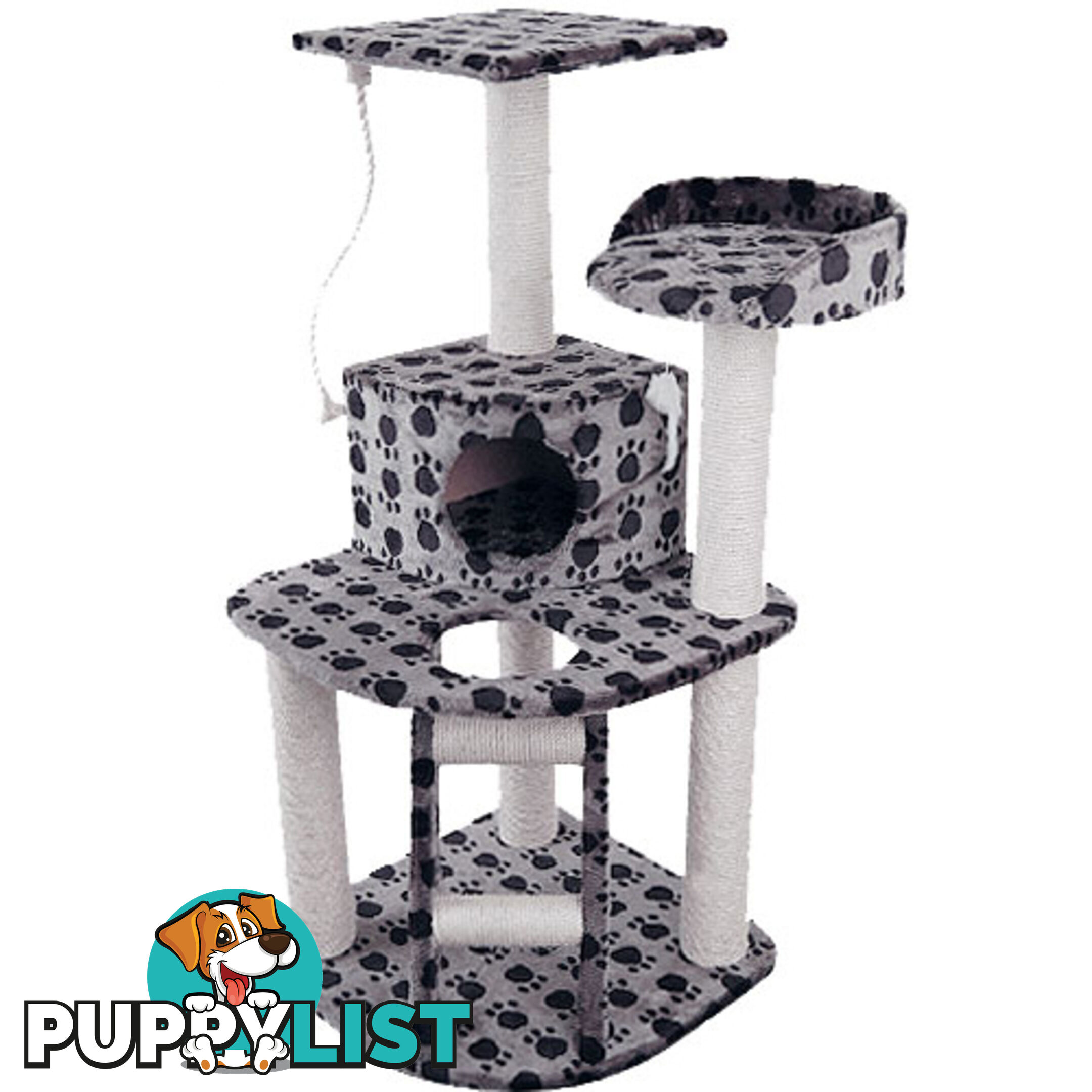 Cat Scratching Poles Post Furniture Tree House Condo Black Grey