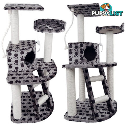 Cat Scratching Poles Post Furniture Tree House Condo Black Grey