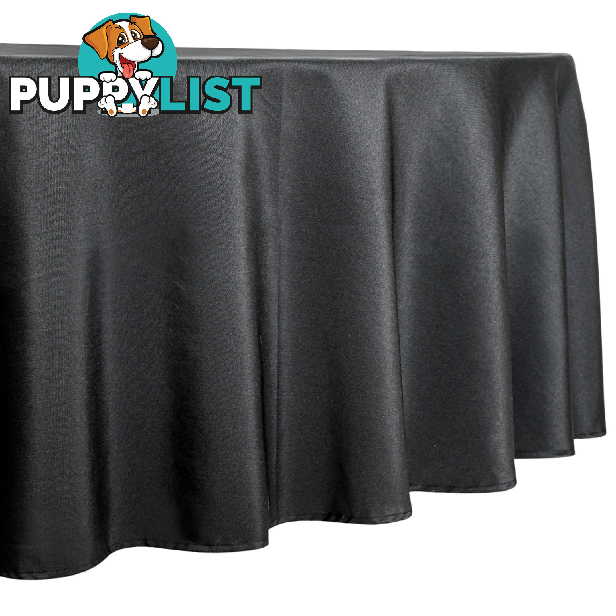 4 Pcs Wedding Table Cloth Round 305cm Black