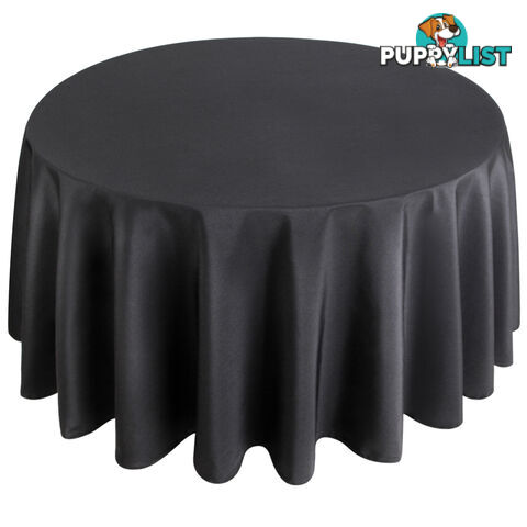 4 Pcs Wedding Table Cloth Round 305cm Black