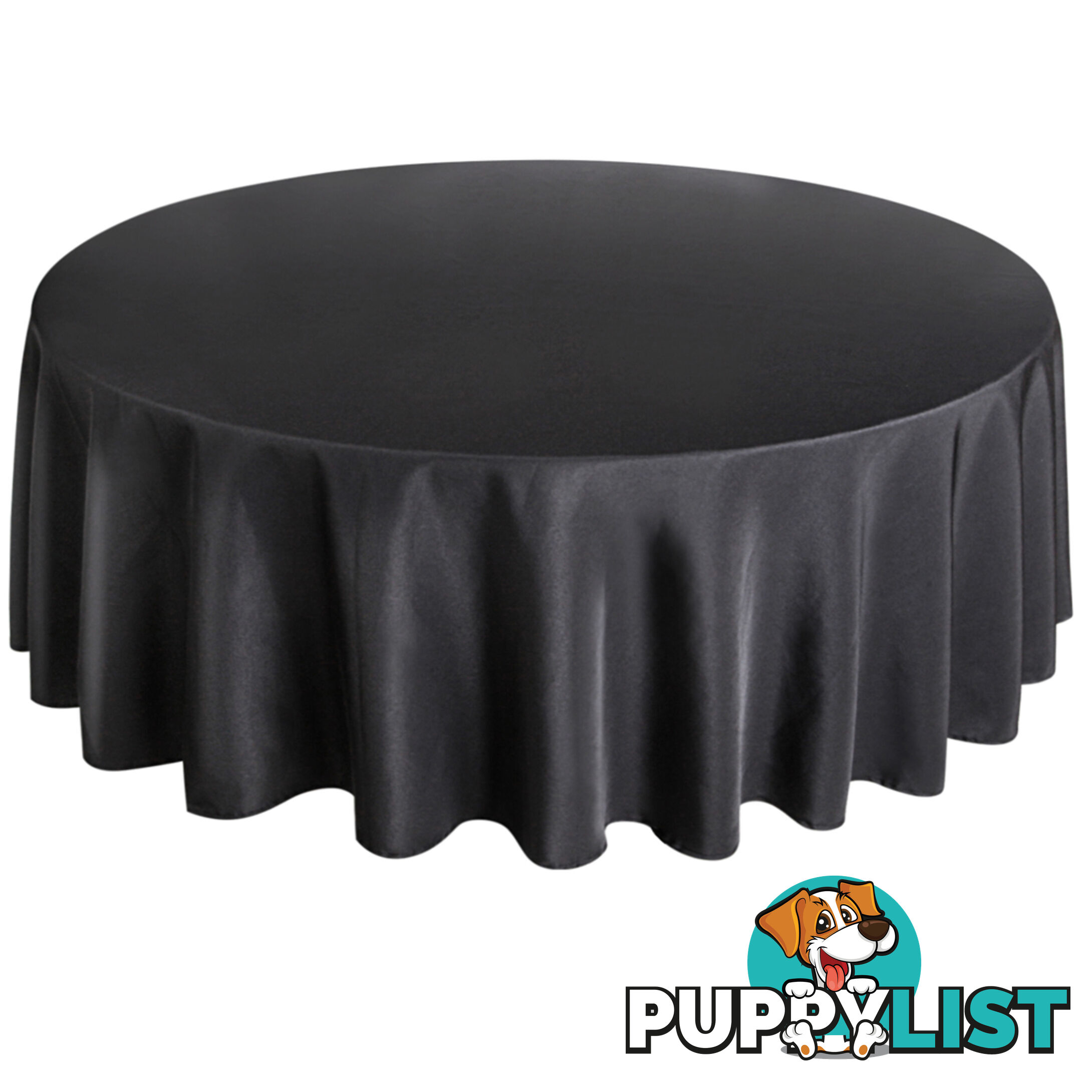 4 Pcs Wedding Table Cloth Round 305cm Black