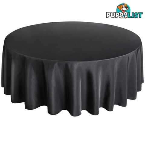 4 Pcs Wedding Table Cloth Round 305cm Black